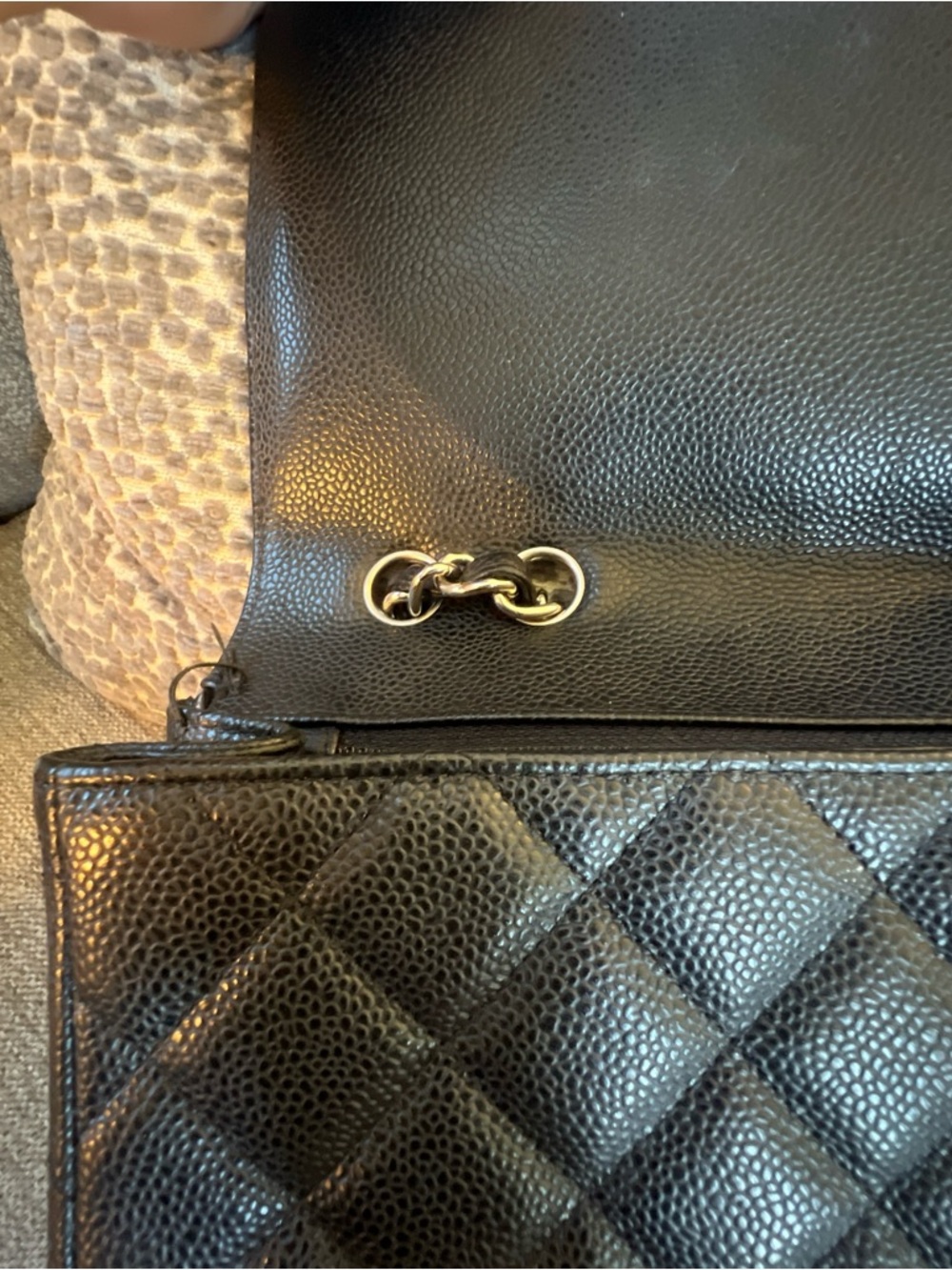 Chanel Vintage Classic Single Flap Quilted Caviar Jumbo Shoulder Bag - Picture 13 of 14